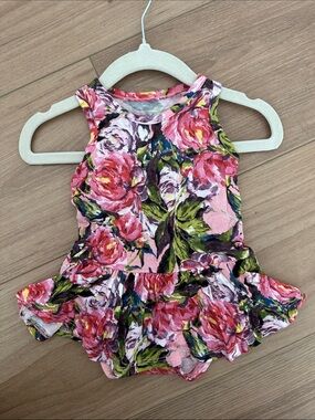 Posh Peanut Pink Floral Baby Dress